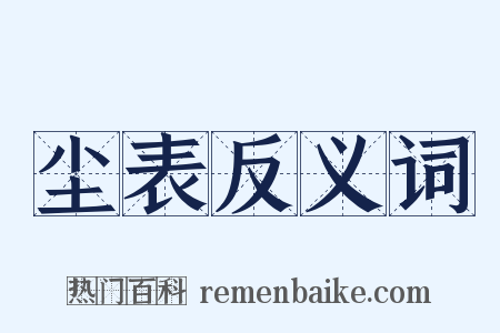 尘表反义词是什么意思的图片
